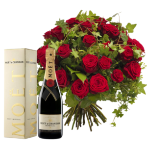 Rode rozen & Champagne, Moët & Chandon
