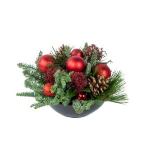 Kerststuk Sparkling Red